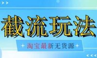 首发价值2980最新淘宝无货源不开车自然流超低成本截流玩法日入300+【揭秘】【1016更新】