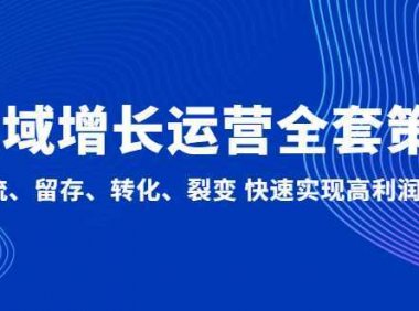 私域增长运营全套策略：引流、留存、转化、裂变 快速实现高利润增长