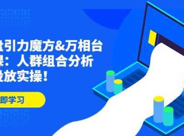 达摩盘引力魔方&万相台投放课：人群组合分析，高效投放实操！